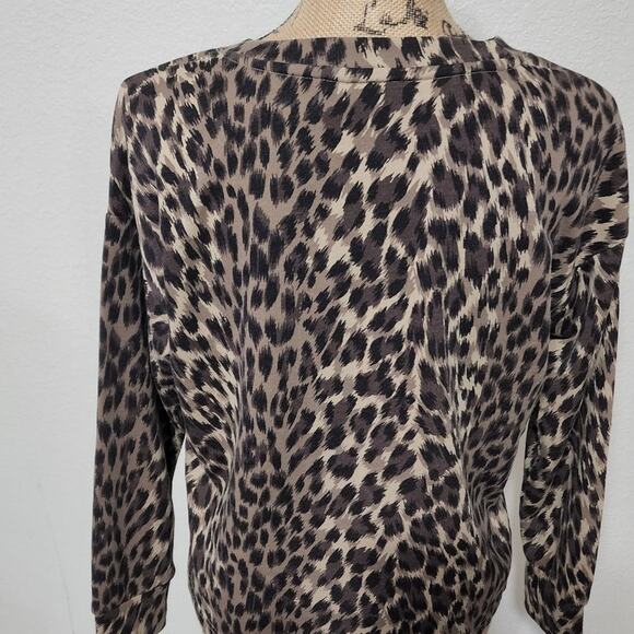 BANANA REPUBLIC leopard print long sleeve tee shirt size XS NEW!!! - Picture 3 of 7